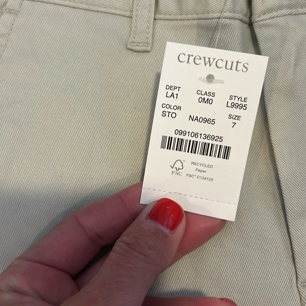 NWT J. Crew Crewcuts Stanton Short, 7